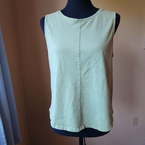Mya & Nu 100% Cotton Sleeveless Olive Green Top